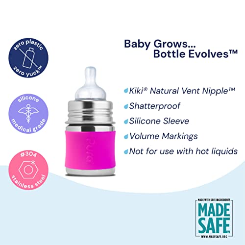Pura Baby Kiki™ 5oz Stainless Steel Infant Bottle