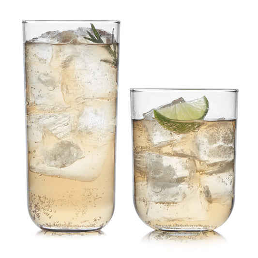 Libbey Polaris Tumbler and Rocks Glass Set (Axis, 16-Piece)