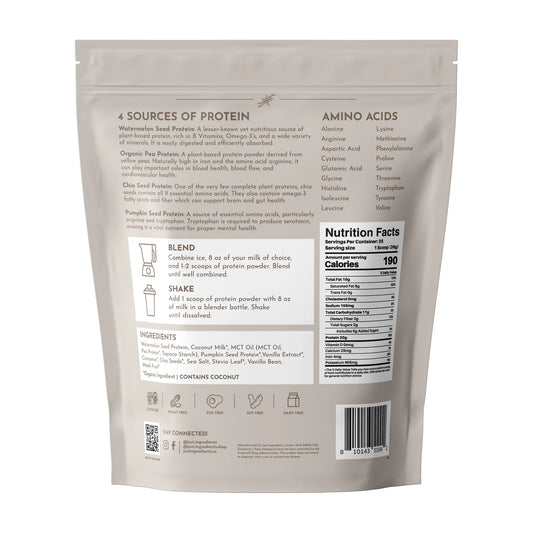 Just Ingredients VEGAN Protein Powder (Vanilla Bean)