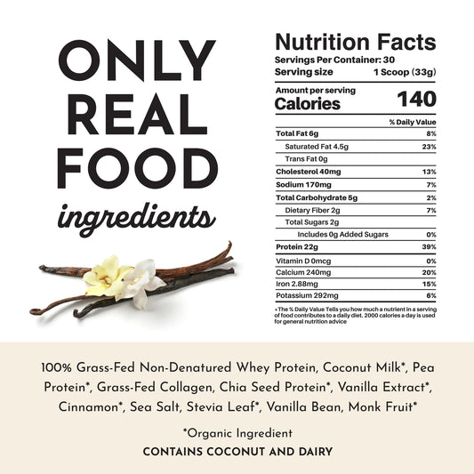 Just Ingredients Protein Powder (Vanilla Bean)