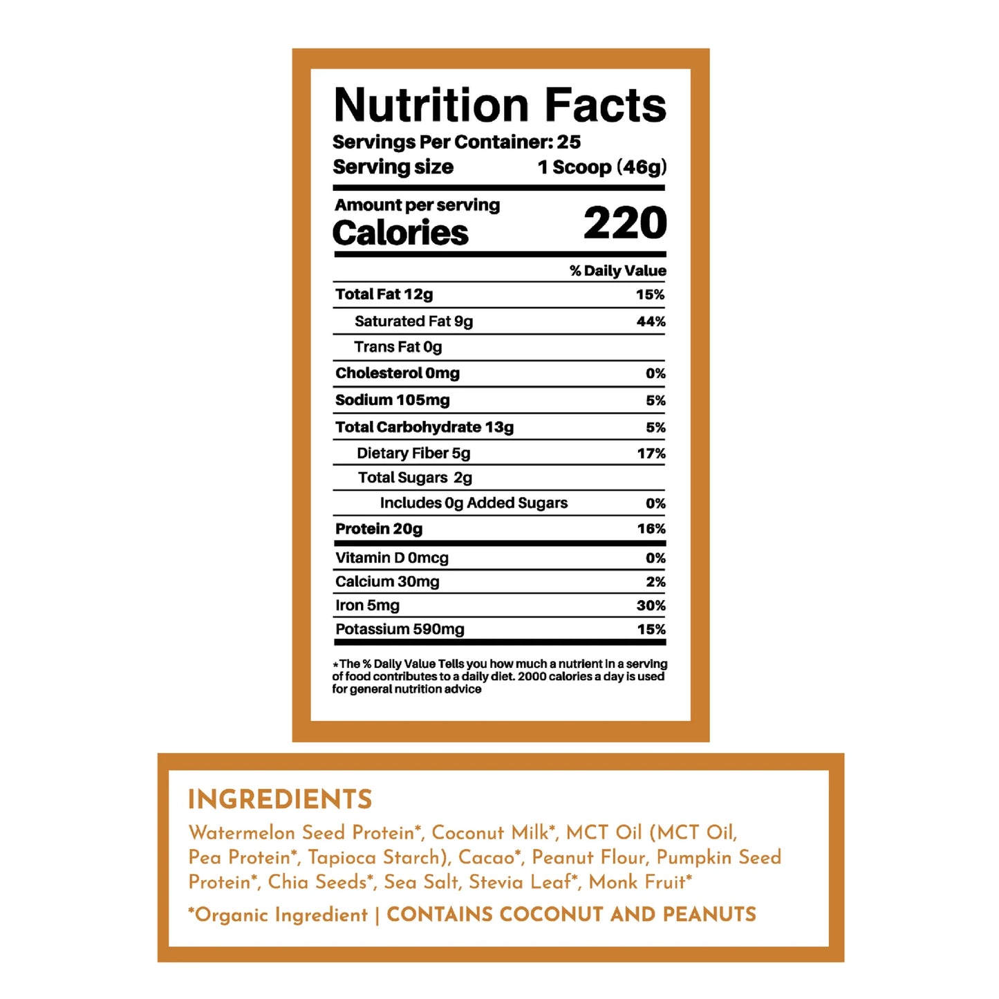 Just Ingredients VEGAN Protein Powder (Peanut Butter Chocolate)