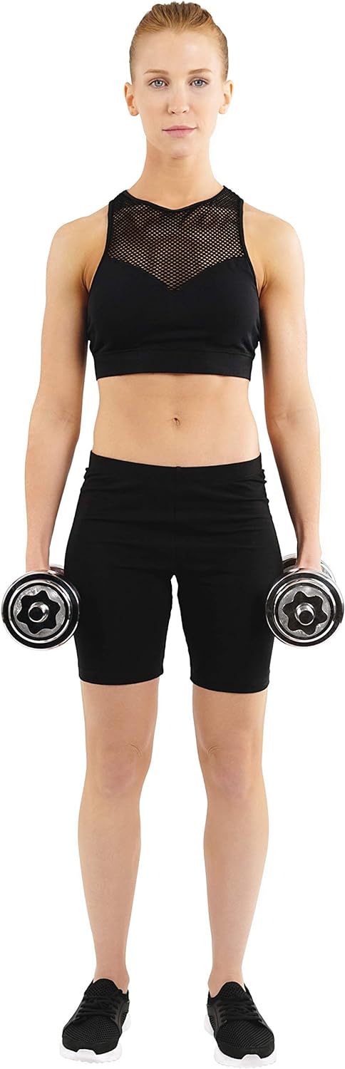 Sunny Health 33lb Chrome Dumbells