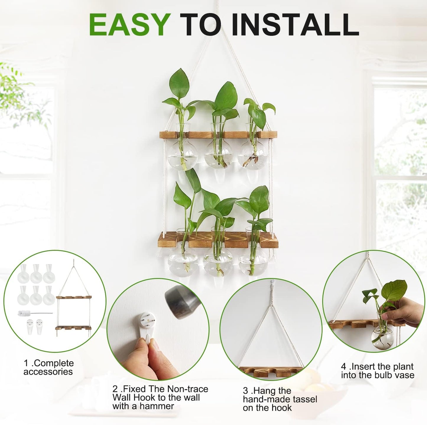 Renmxj Plant Propagation Station Wall Hanging