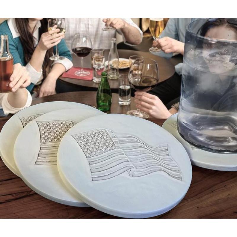 Liberty Tabletop American Flag Coasters (Set of 4)