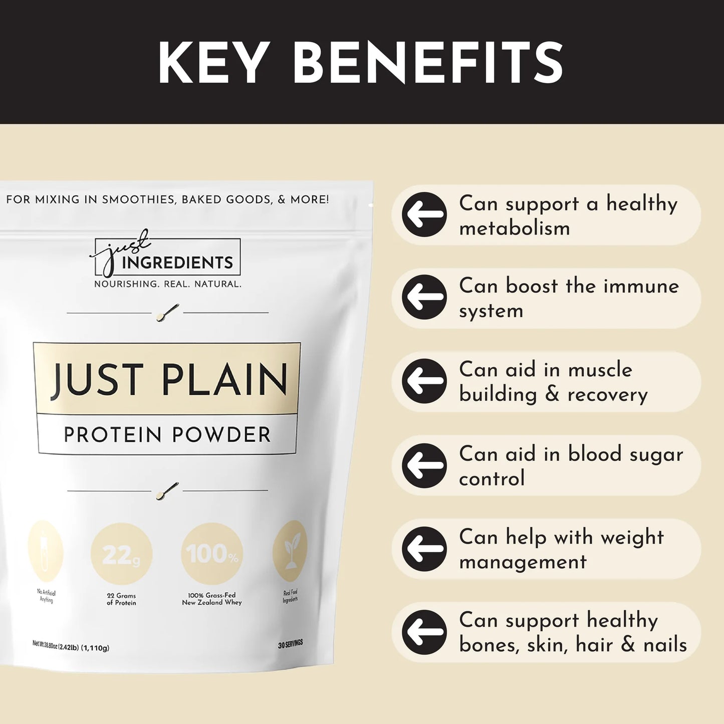 Just Ingredients Protein Powder (Just Plain)