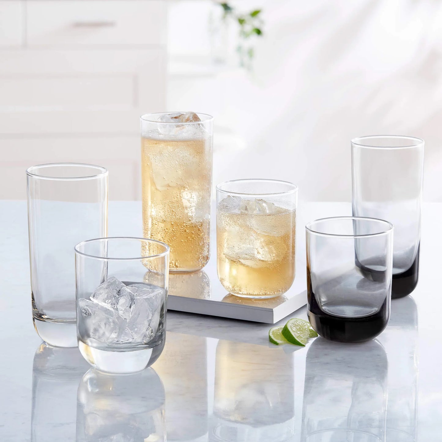 Libbey Polaris Tumbler Glasses, Axis (17.75-ounce, Set of 8)