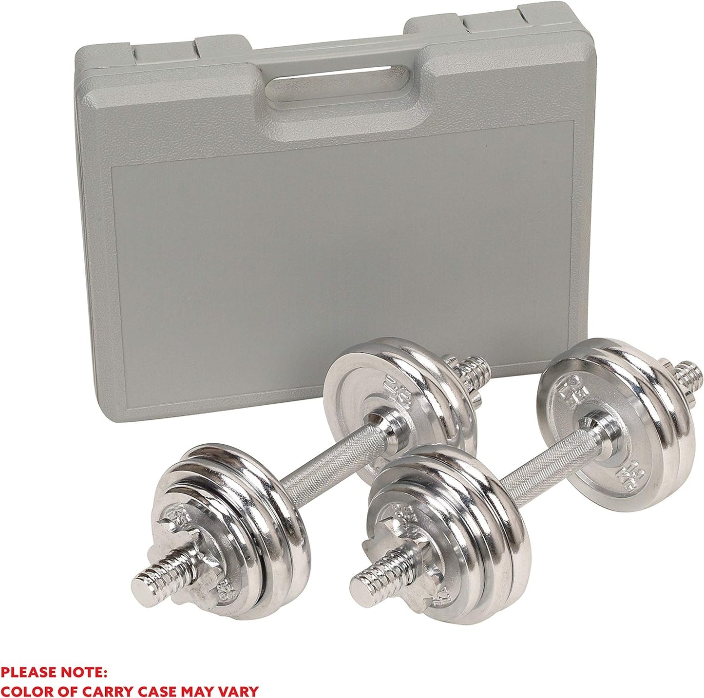 Sunny Health 33lb Chrome Dumbells
