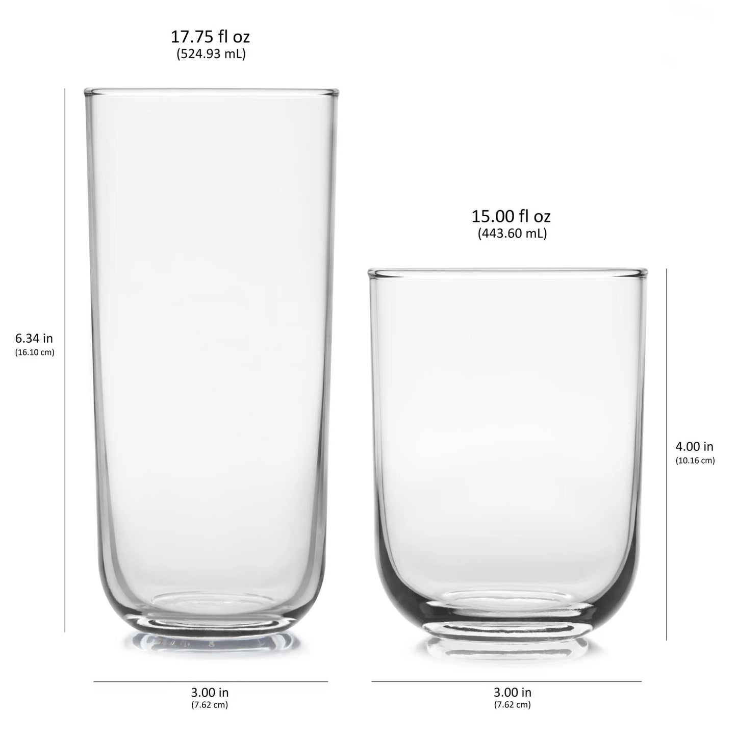 Libbey Polaris Tumbler and Rocks Glass Set (Axis, 16-Piece)