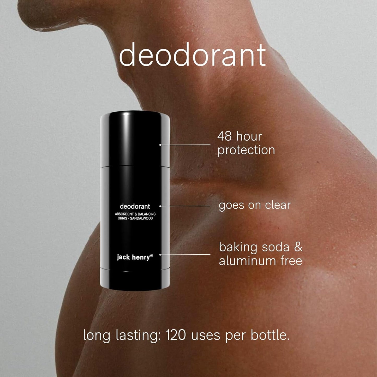 Jack Henry Natural Deodorant (Sandalwood & Pink Pepper)