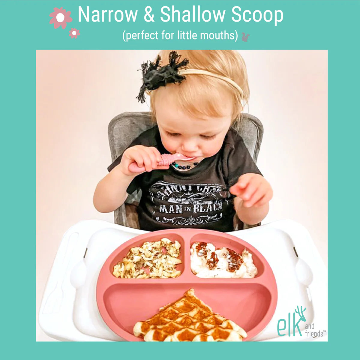 Elk and Friends Silicone Baby Spoons