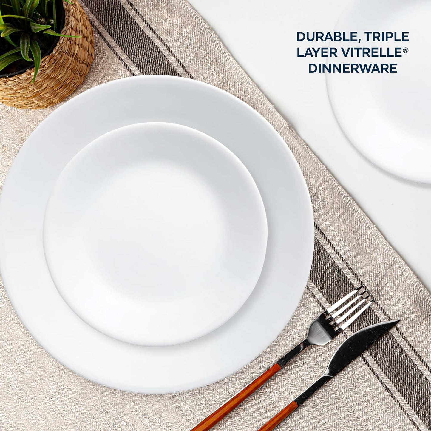 Corelle Vitrelle 18-Piece Service for 6 Dinnerware Set