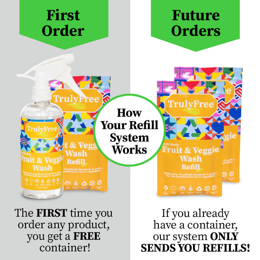 Truly Free Fruit & Veggie Wash (2 pack)