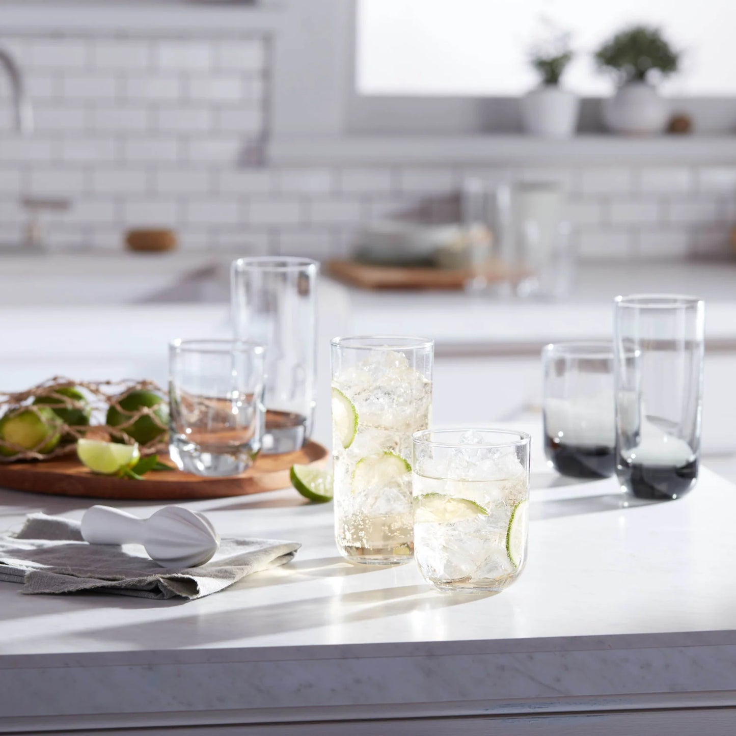 Libbey Polaris Tumbler Glasses, Axis (17.75-ounce, Set of 8)