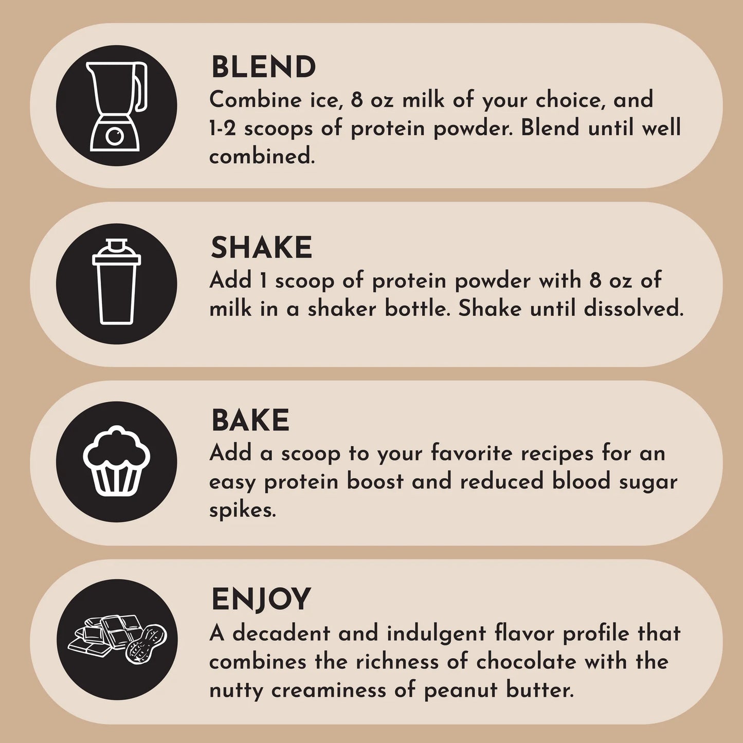 Just Ingredients Protein Powder (Creamy Peanut Butter Chocolate)