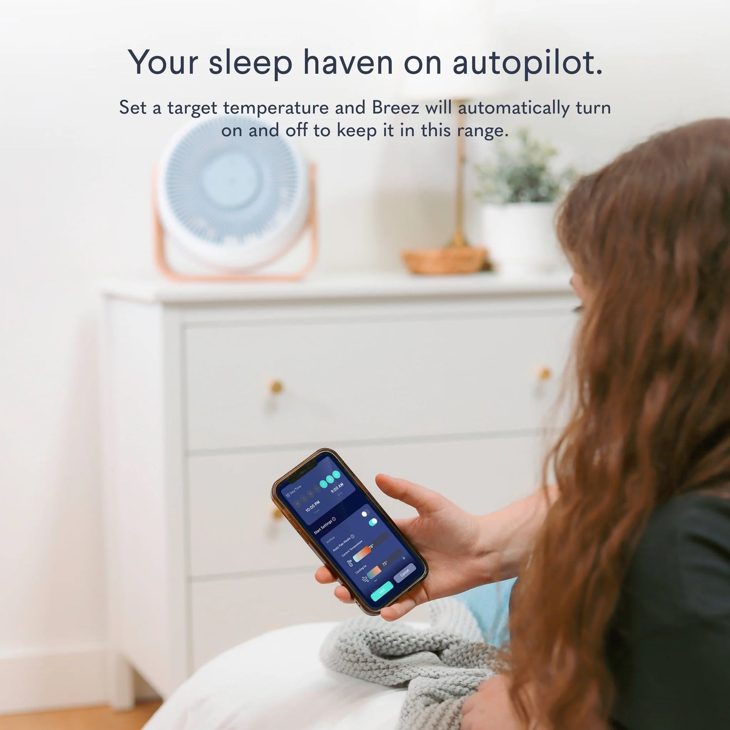 SNOOZ Breez Smart Bedroom Fan & White Noise Machine