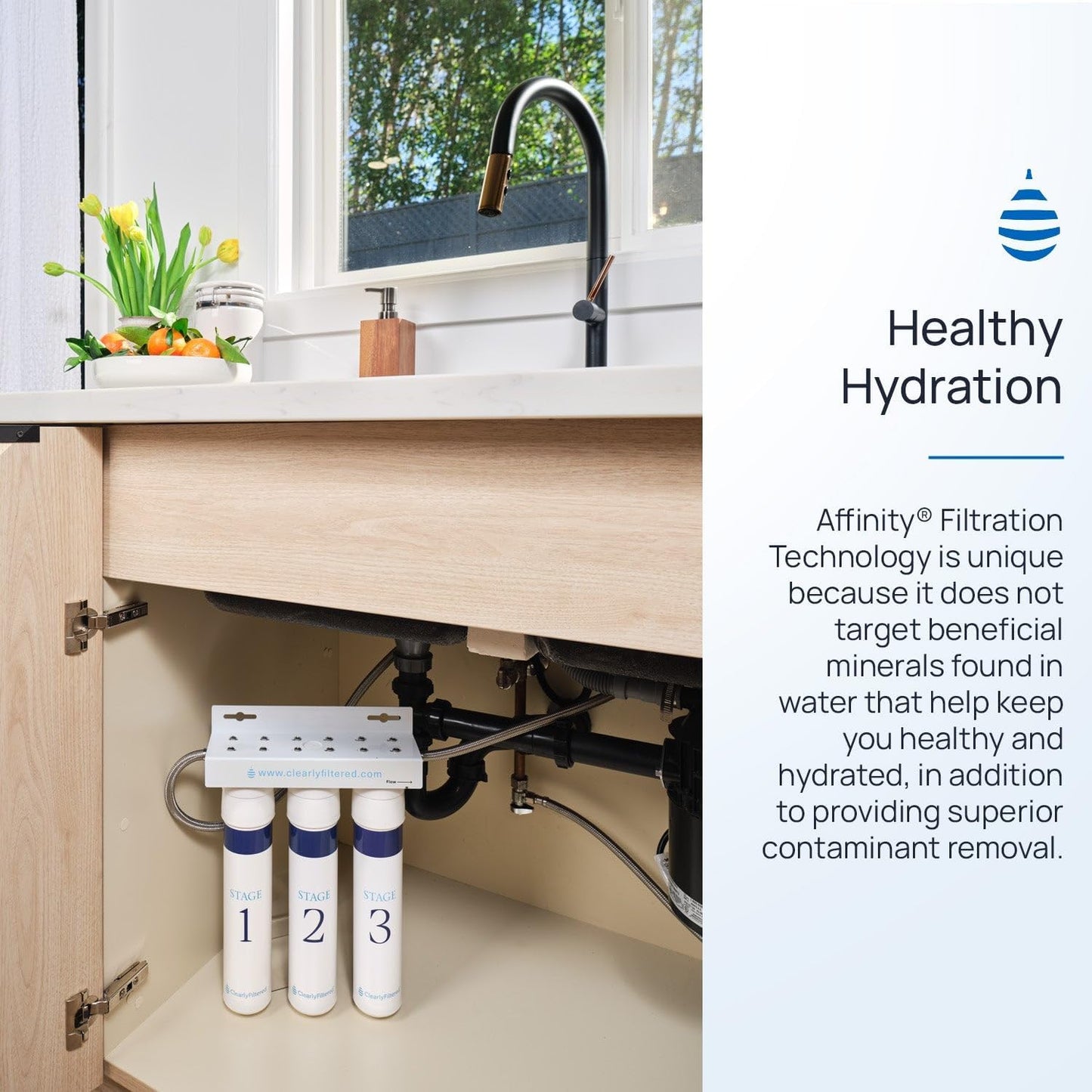 ClearlyFiltered 3-Stage Under the Sink Water Filter System