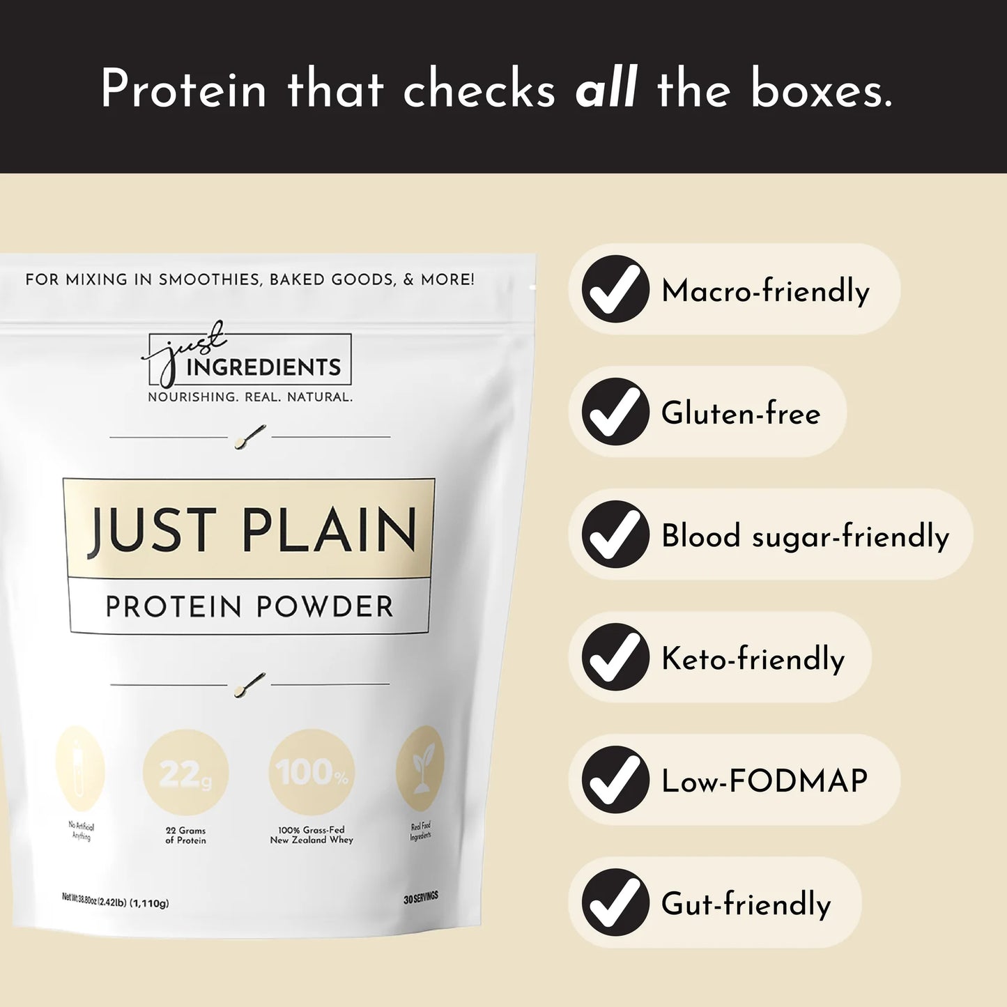 Just Ingredients Protein Powder (Just Plain)