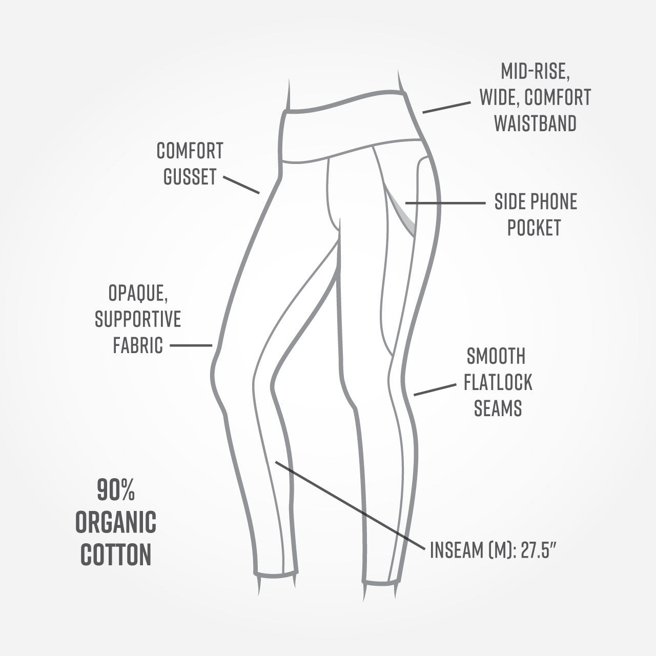 Maggie's Organics Organic Cotton - Blackout Leggings - Ankle
