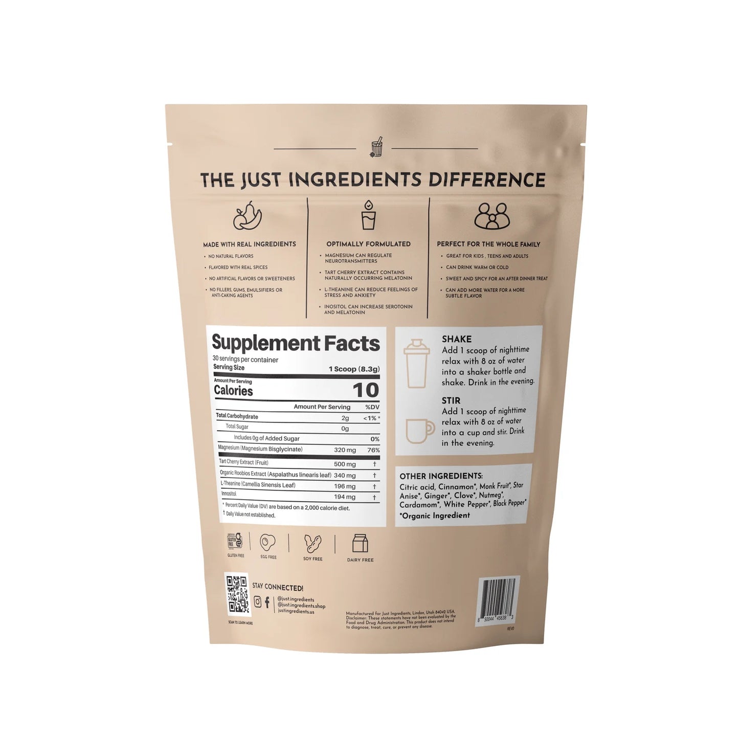 Just Ingredients Chai Nighttime Relax