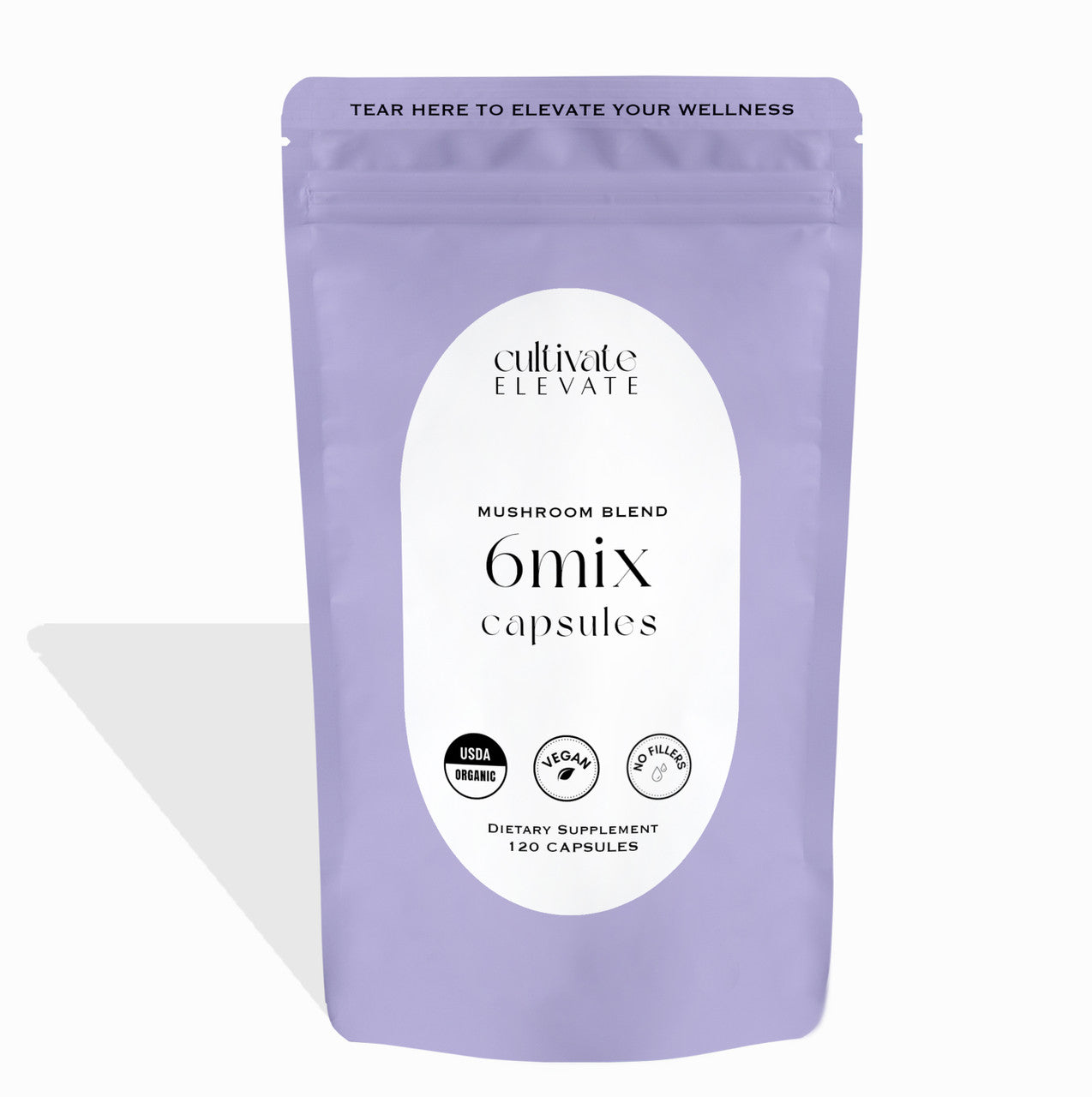 Cultivate Elevate | 6Mix Mushroom Capsules (Daily Wellness Support)