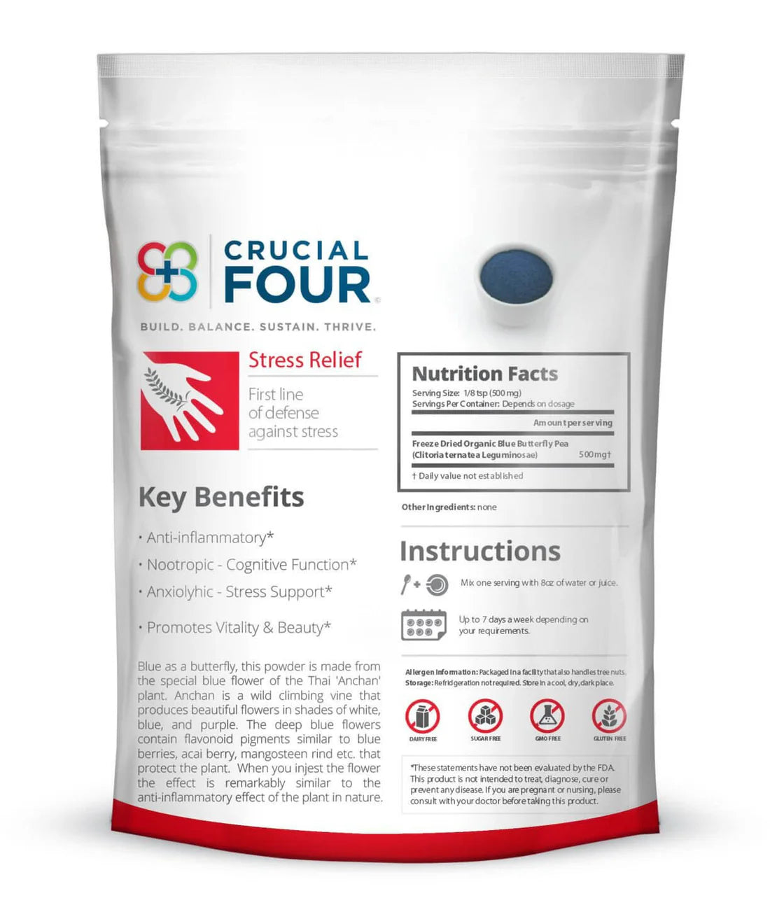 Crucial Four Butterfly Pea Tea