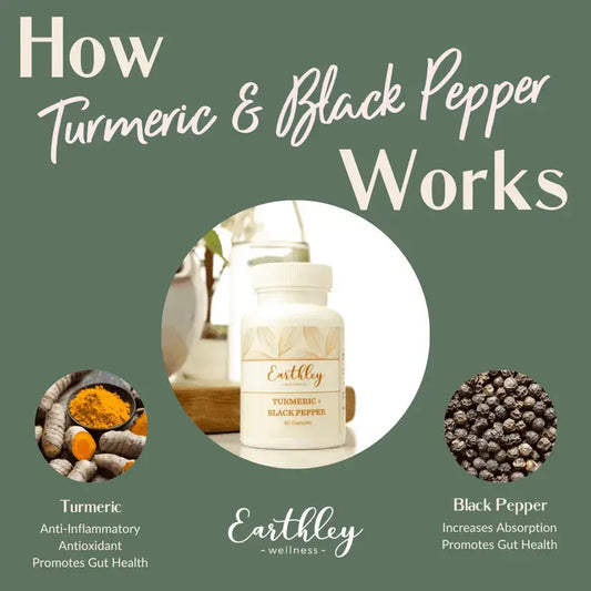 Earthleys Turmeric and Black Pepper Capsules - Essentiallydestinyy