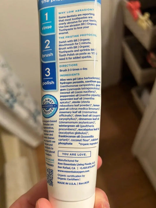 Essential Oxygen Organic Low Abrasion Toothpaste | Peppermint - Essentiallydestinyy