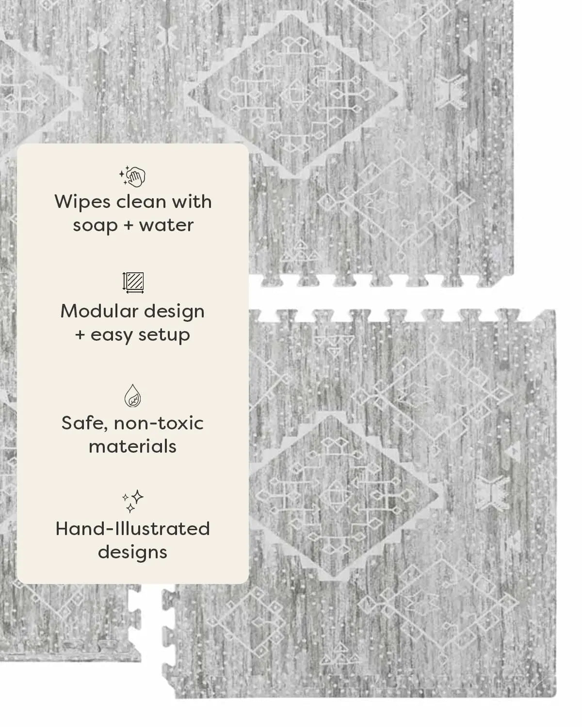 House of Noa Baby Play Mat, 4x6 Willow Ula, Set of 6 - Essentiallydestinyy