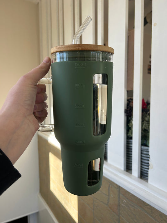 Kodrine Glass Tumbler with Handle