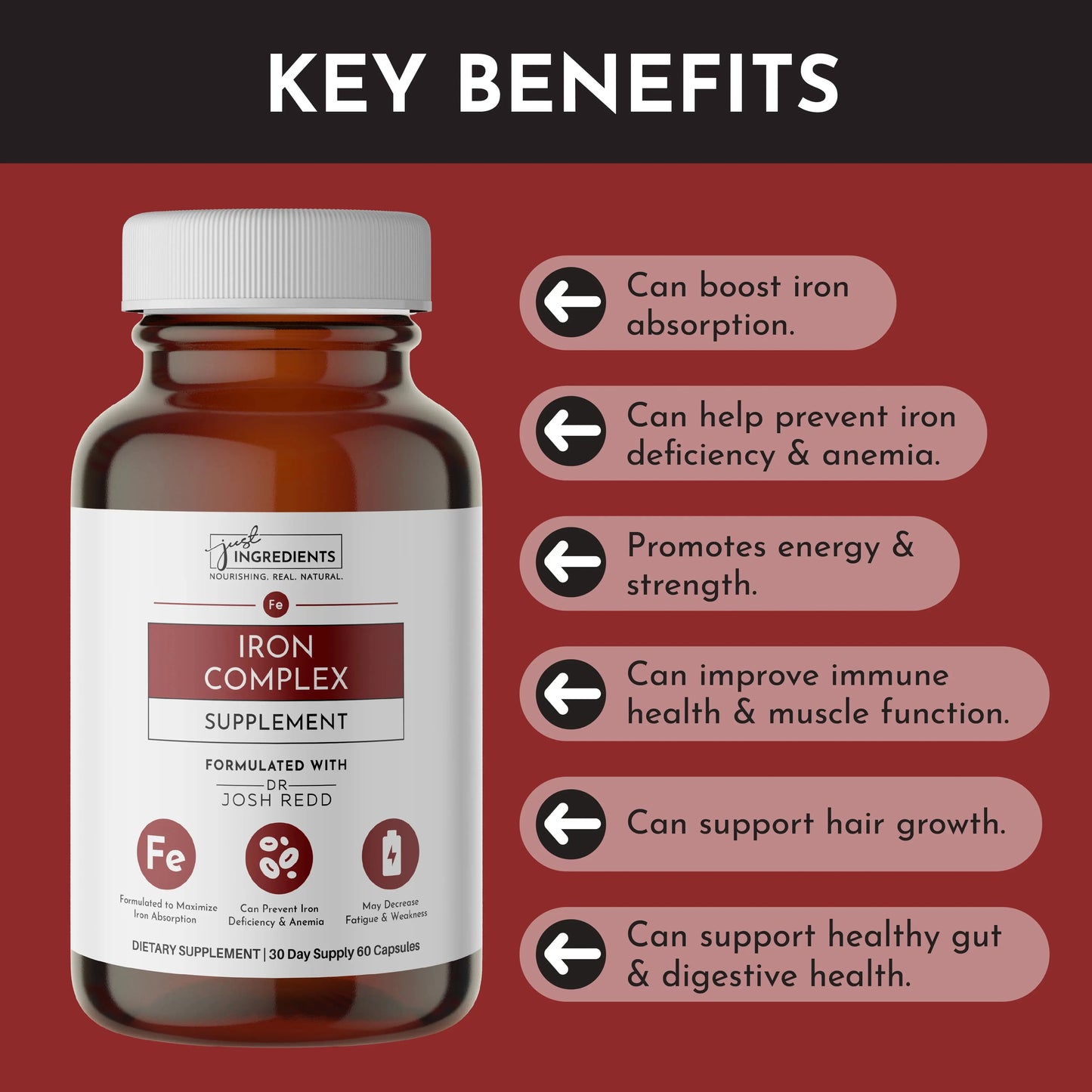 Just Ingredients Iron - Essentiallydestinyy