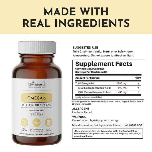 Just Ingredients Omega-3 Fish Oil - Essentiallydestinyy