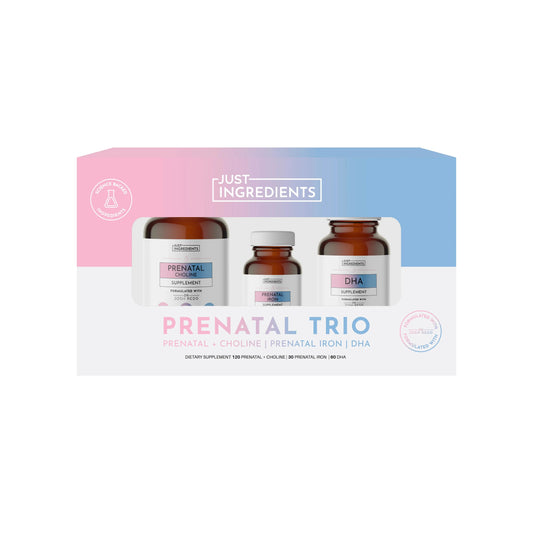 Just Ingredients Prenatal (+ Choline) + DHA + Iron (Gift Box) - Essentiallydestinyy