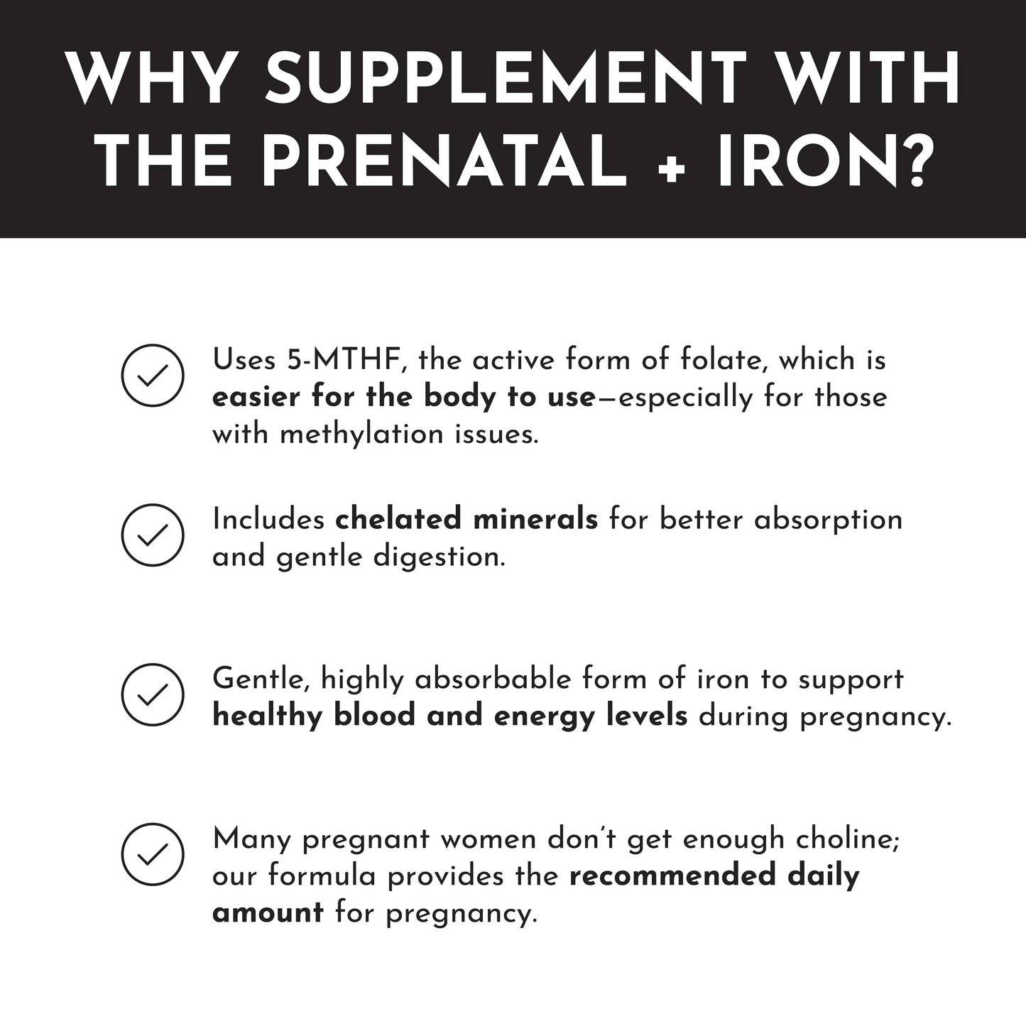 Just Ingredients Prenatal (+ Choline) + DHA + Iron (Gift Box) - Essentiallydestinyy