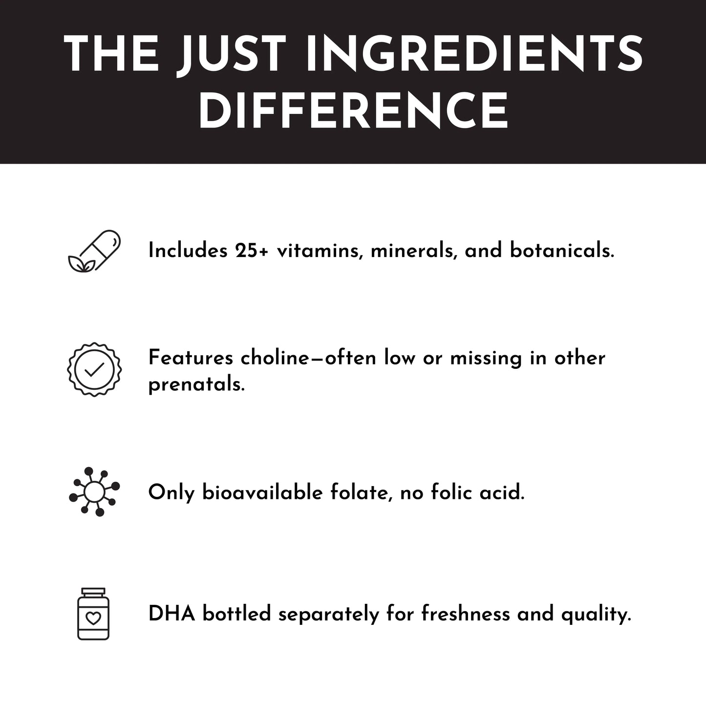 Just Ingredients Prenatal + DHA - Essentiallydestinyy