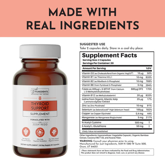 Just Ingredients Thyroid Support - Essentiallydestinyy