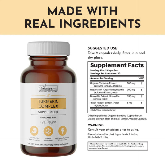 Just Ingredients Turmeric Complex - Essentiallydestinyy