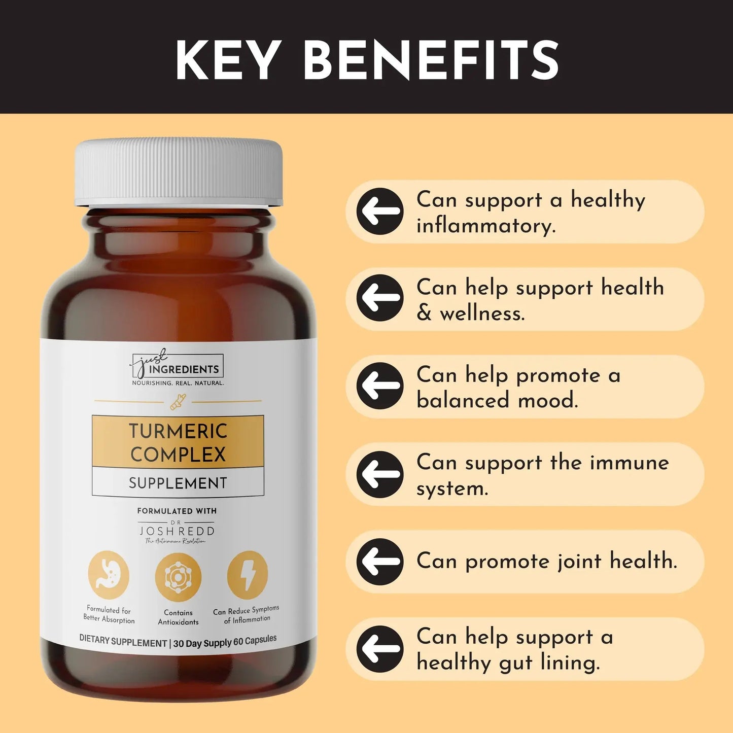 Just Ingredients Turmeric Complex - Essentiallydestinyy