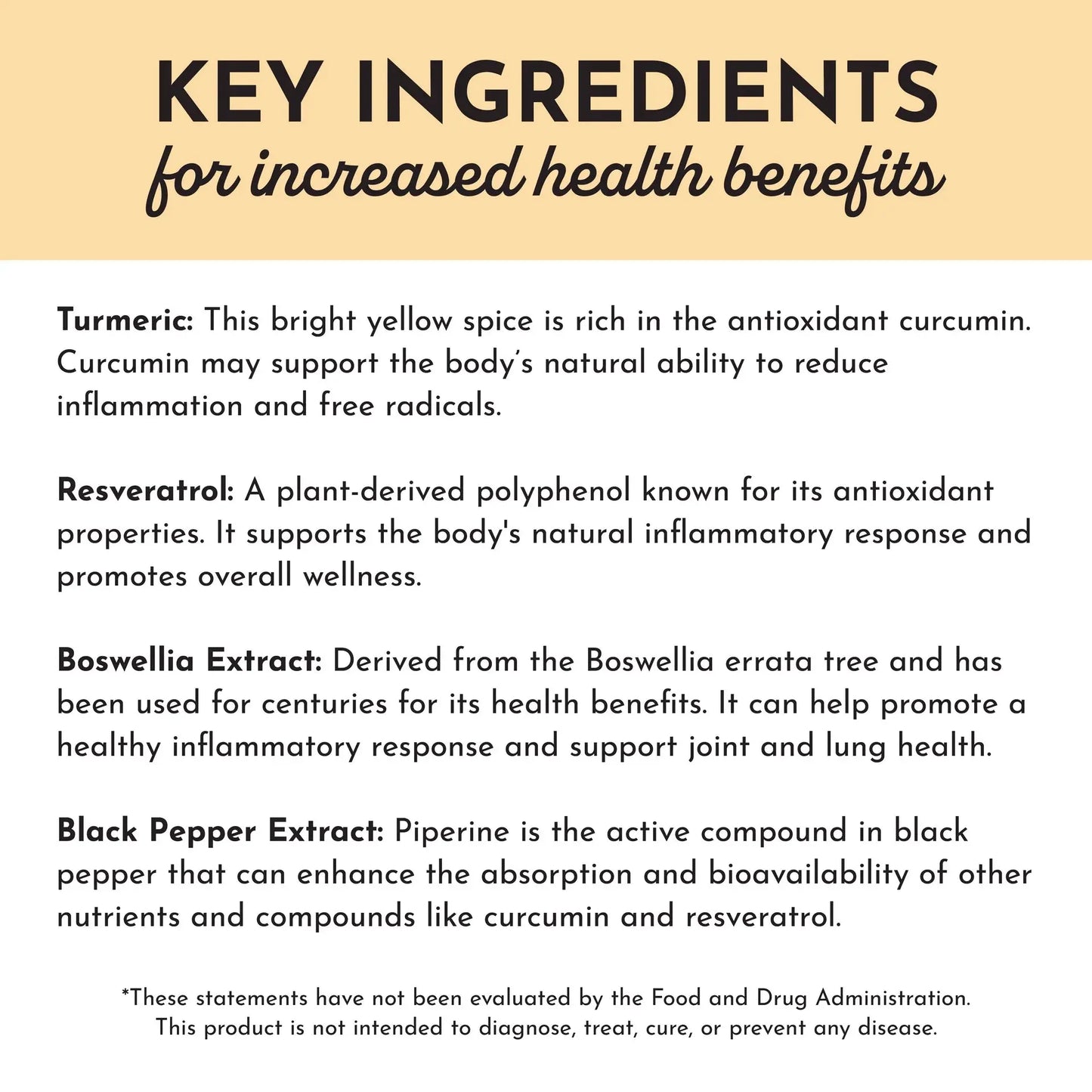 Just Ingredients Turmeric Complex - Essentiallydestinyy