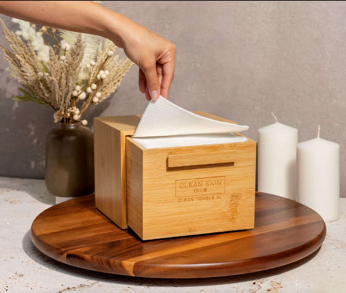 Clean Skin Club Luxe Bamboo Box with Drawer