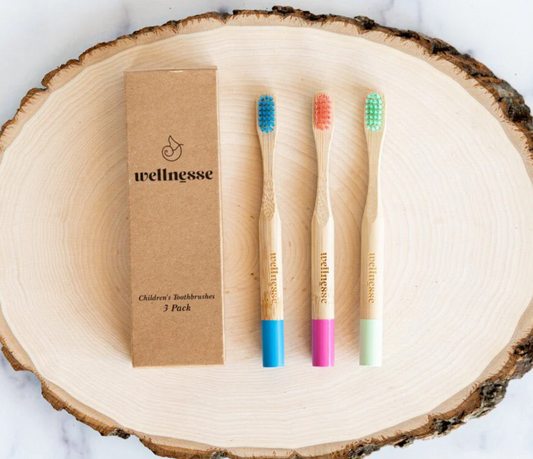 Wellnesse Kids Bamboo Toothbrush 3 pack