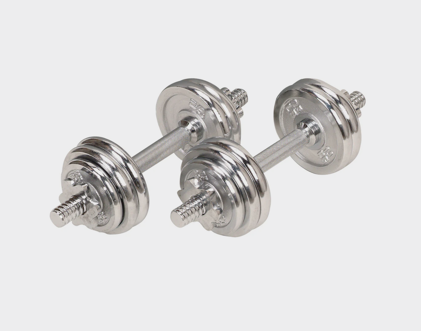Sunny Health 33lb Chrome Dumbells