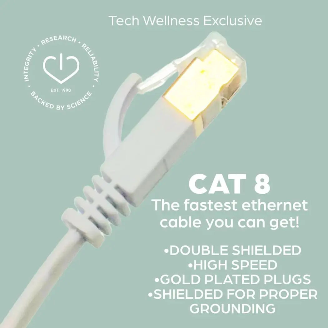 Tech Wellness Hard Wire Shielded CAT 8 Ethernet Cables - Essentiallydestinyy