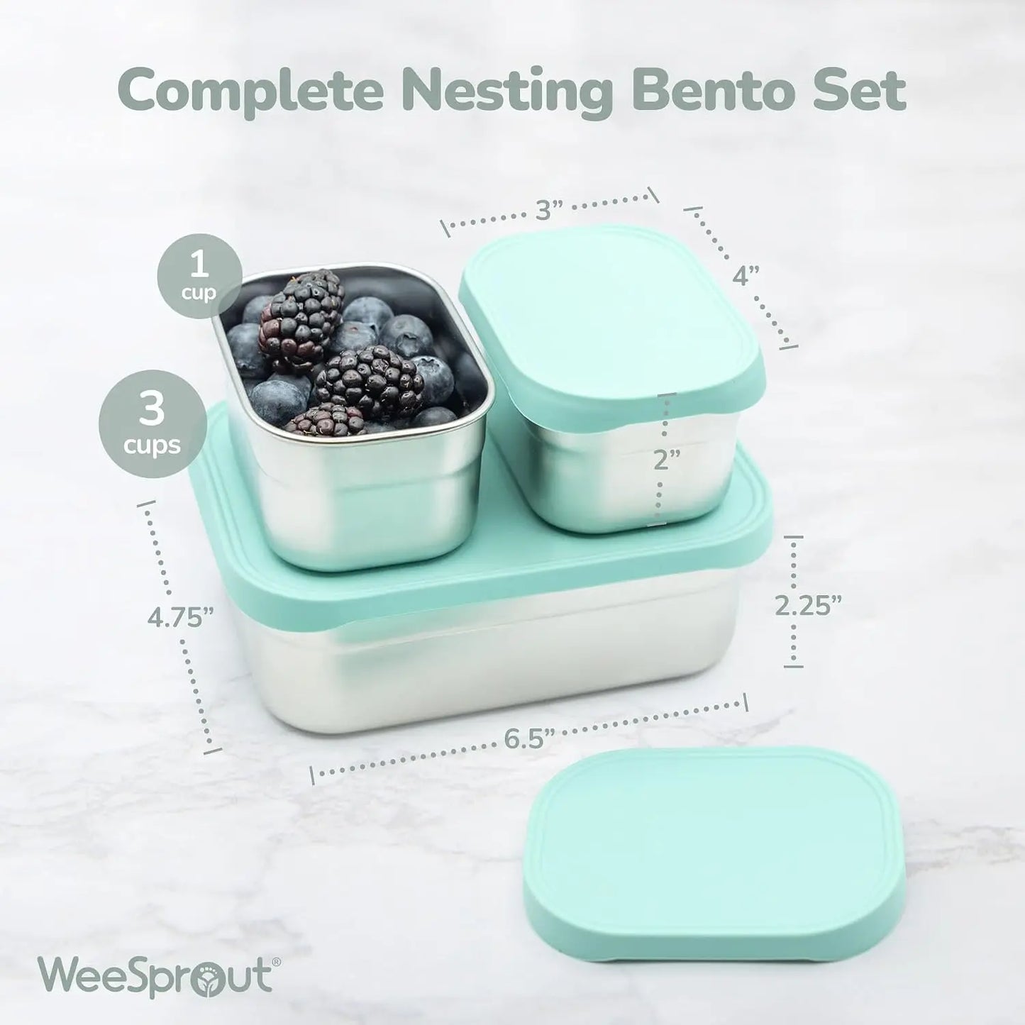 WeeSprout | Preschool Lunchbox Essentials Bundle (Age 3+) - Essentiallydestinyy