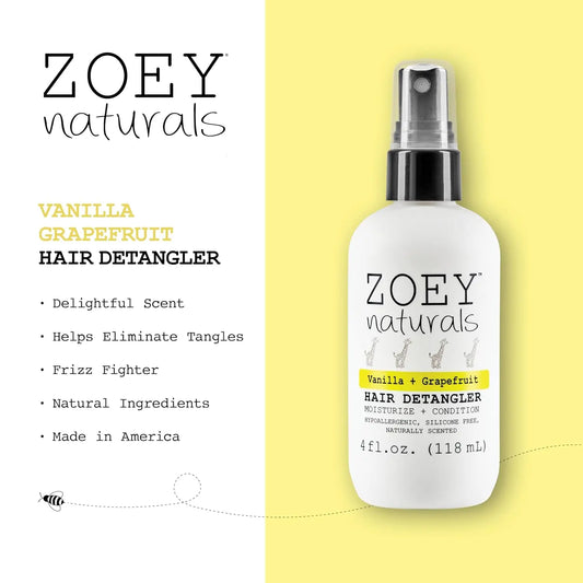 Zoey Naturals - Vanilla Grapefruit Hair Detangler Spray for Kids - Essentiallydestinyy