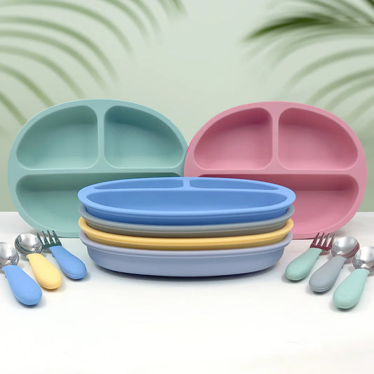 Elk and Friends Silicone Kids Plates