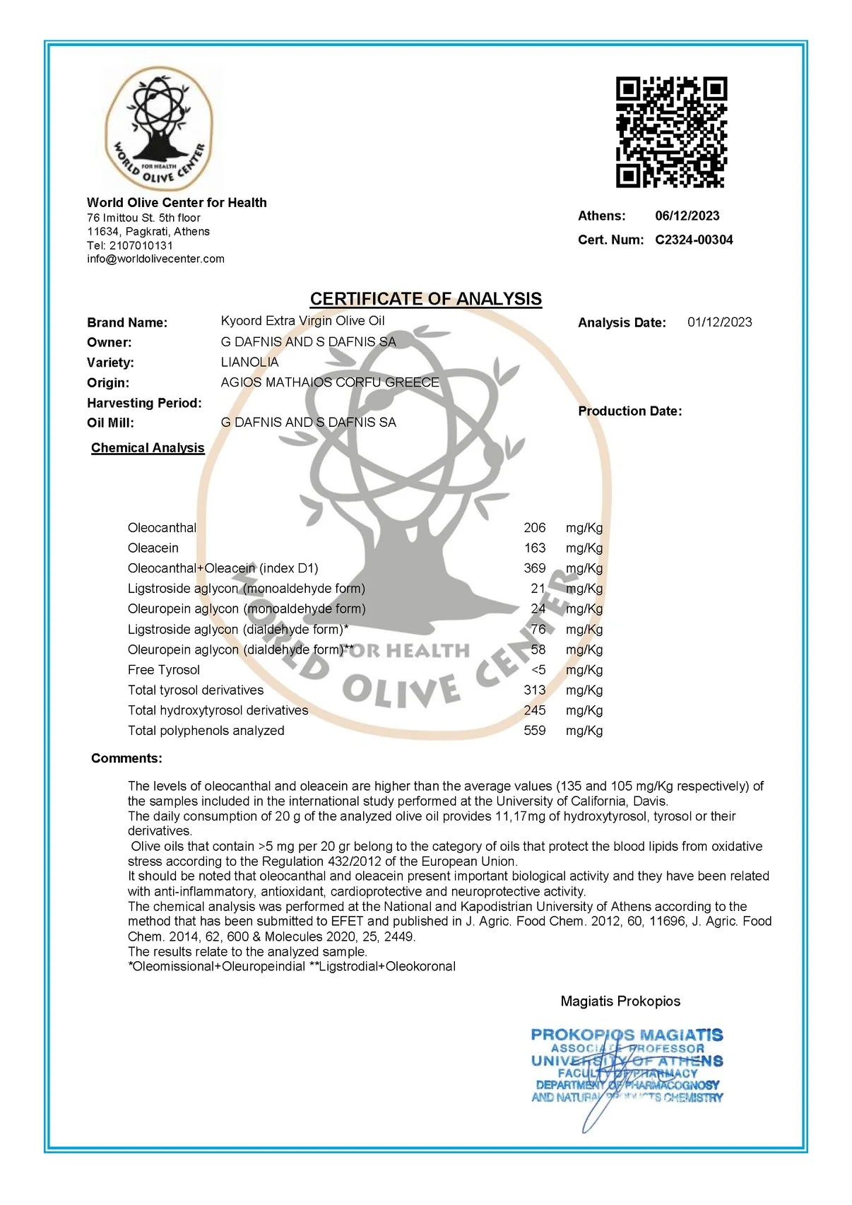Kyoord High-Phenolic Olive Oil