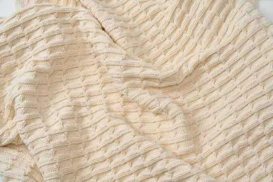 American Blossom Linen Knitted Baby Blanket