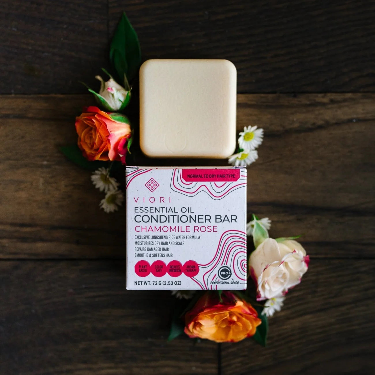 Viori Essential Oil Conditioner Bar (Chamomile Rose)