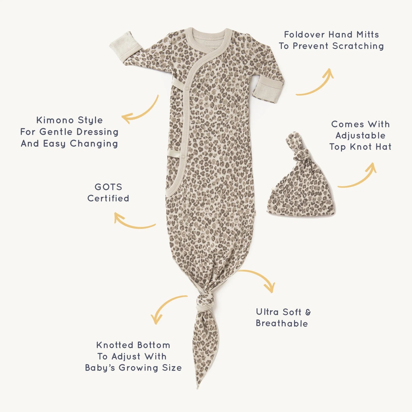 Makemake Organics Baby Swaddles & Gowns