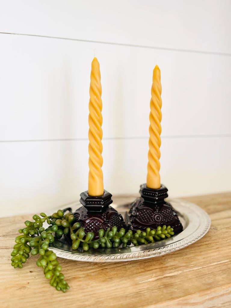 Bee Rooted Candle Company Spiral Taper